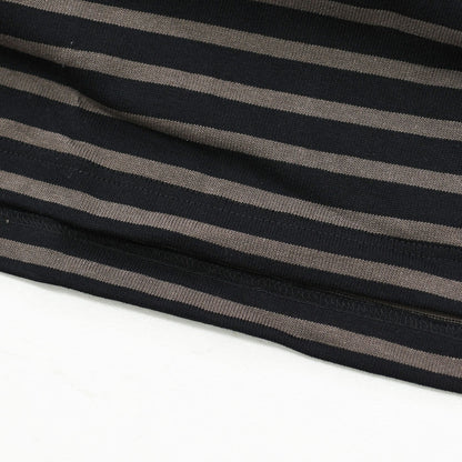 SAINT JAMES [セントジェームス 正規販売店] 20JC OUESS LOOSE BORDER - NOIR/TAUPE [20jclb-noi-ta] ウェッソンルーズ ボーダー・カットソー・長袖・コットン・ボートネック・MEN'S / LADY'S [2026AW]