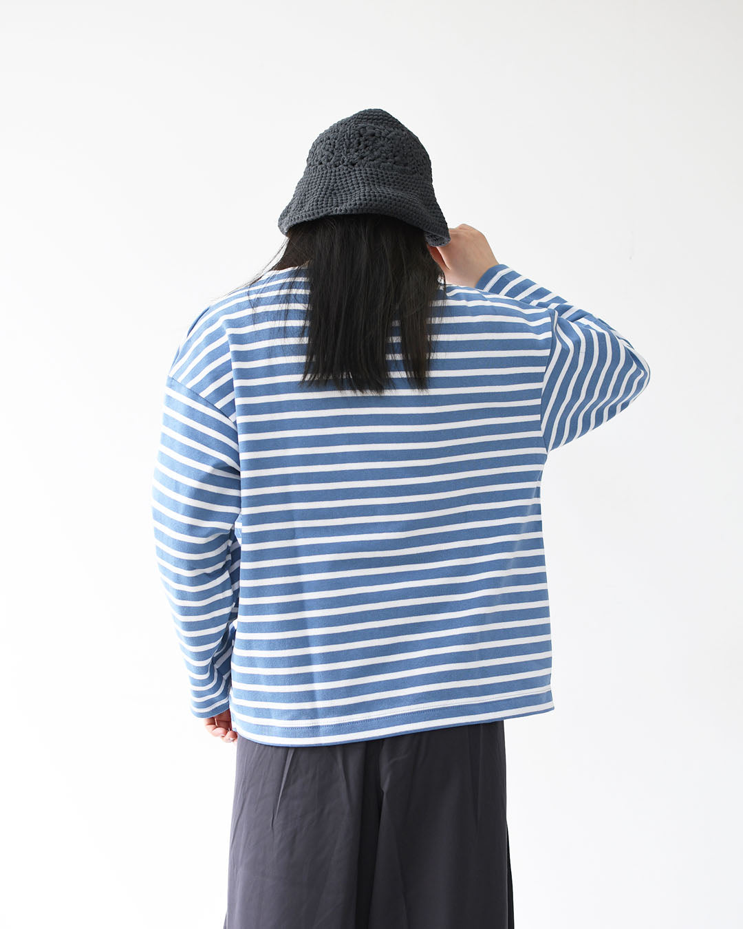 SAINT JAMES [20JC OUES LOOSE BORDER - NUAGE/NEIGE] [20jclb-nua-ne] セントジェームス 正規販売店・ウエッソンルーズ ボーダー・ニュアジュブルー/白 [2026SS]