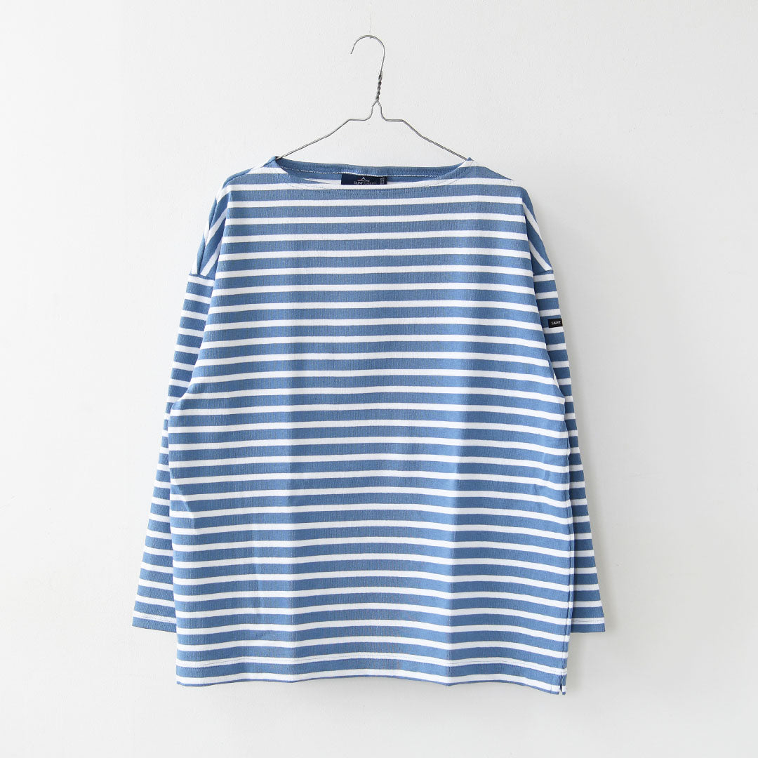 SAINT JAMES [20JC OUES LOOSE BORDER - NUAGE/NEIGE] [20jclb-nua-ne] セントジェームス 正規販売店・ウエッソンルーズ ボーダー・ニュアジュブルー/白 [2026SS]
