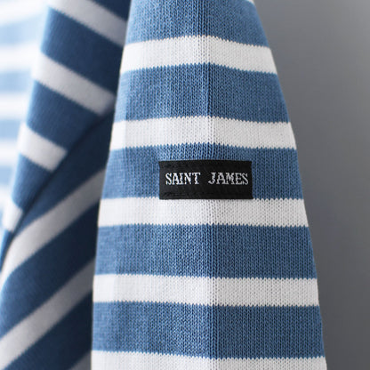 SAINT JAMES [20JC OUES LOOSE BORDER - NUAGE/NEIGE] [20jclb-nua-ne] セントジェームス 正規販売店・ウエッソンルーズ ボーダー・ニュアジュブルー/白 [2026SS]