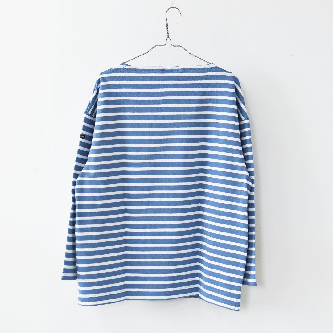 SAINT JAMES [20JC OUES LOOSE BORDER - NUAGE/NEIGE] [20jclb-nua-ne] セントジェームス 正規販売店・ウエッソンルーズ ボーダー・ニュアジュブルー/白 [2026SS]