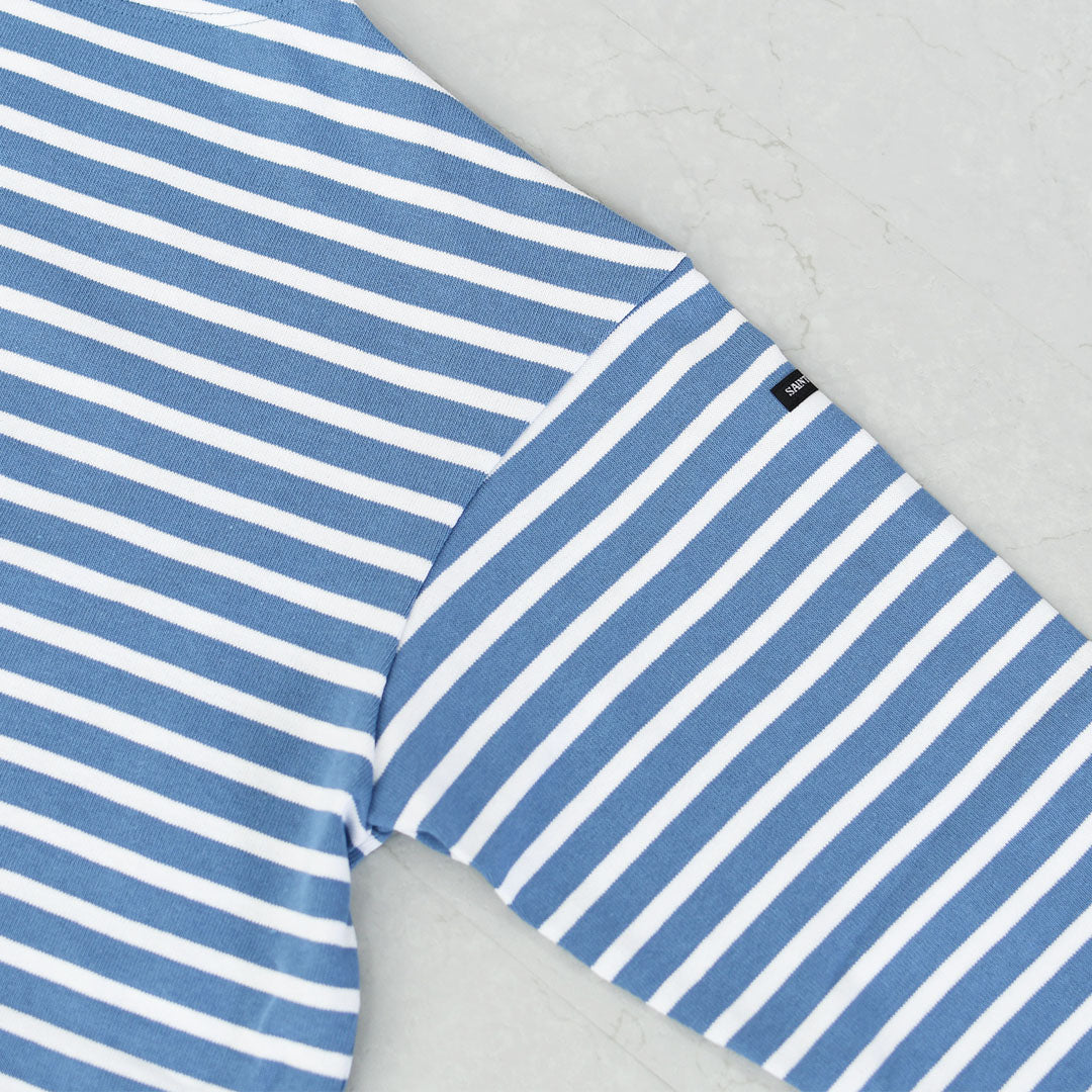 SAINT JAMES [20JC OUES LOOSE BORDER - NUAGE/NEIGE] [20jclb-nua-ne] セントジェームス 正規販売店・ウエッソンルーズ ボーダー・ニュアジュブルー/白 [2026SS]