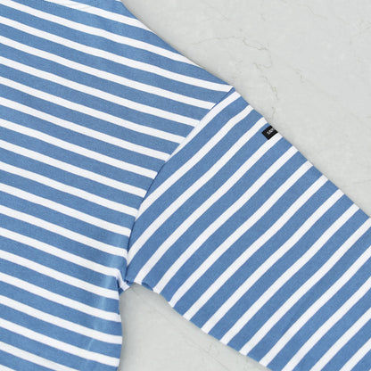 SAINT JAMES [20JC OUES LOOSE BORDER - NUAGE/NEIGE] [20jclb-nua-ne] セントジェームス 正規販売店・ウエッソンルーズ ボーダー・ニュアジュブルー/白 [2026SS]