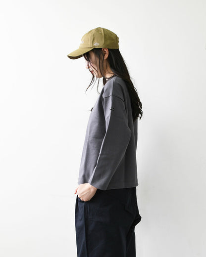 SAINT JAMES [セントジェームス 正規販売店] 20JC OUES LOOSE SOLID - DARKGREY [20jcls-dgrey] ウェッソンルーズ ソリッド・無地・ダークグレー・カットソー・長袖・コットン・ボートネック・MEN'S / LADY'S [2026AW]