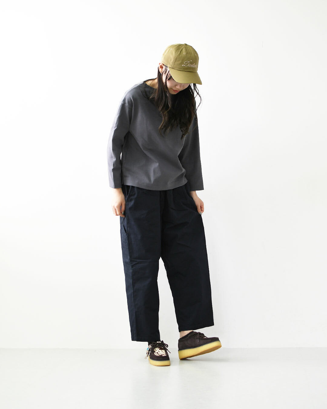 SAINT JAMES [セントジェームス 正規販売店] 20JC OUES LOOSE SOLID - DARKGREY [20jcls-dgrey] ウェッソンルーズ ソリッド・無地・ダークグレー・カットソー・長袖・コットン・ボートネック・MEN'S / LADY'S [2026AW]