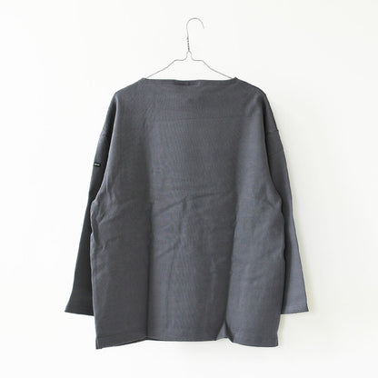 SAINT JAMES [セントジェームス 正規販売店] 20JC OUES LOOSE SOLID - DARKGREY [20jcls-dgrey] ウェッソンルーズ ソリッド・無地・ダークグレー・カットソー・長袖・コットン・ボートネック・MEN'S / LADY'S [2026AW]