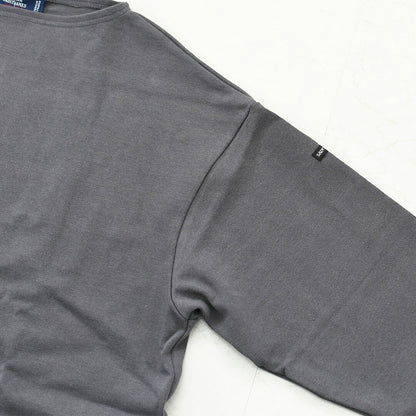SAINT JAMES [セントジェームス 正規販売店] 20JC OUES LOOSE SOLID - DARKGREY [20jcls-dgrey] ウェッソンルーズ ソリッド・無地・ダークグレー・カットソー・長袖・コットン・ボートネック・MEN'S / LADY'S [2026AW]