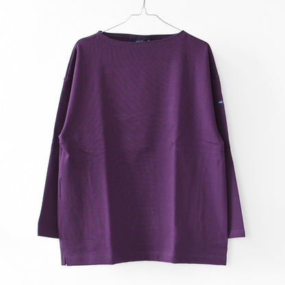 SAINT JAMES [セントジェームス 正規販売店] 20JC OUES LOOSE SOLID - DARKPURPLE [20jcls-dppl] ウェッソンルーズ ソリッド・無地・ダークパープル・カットソー・長袖・コットン・ボートネック・MEN'S / LADY'S [2026AW]
