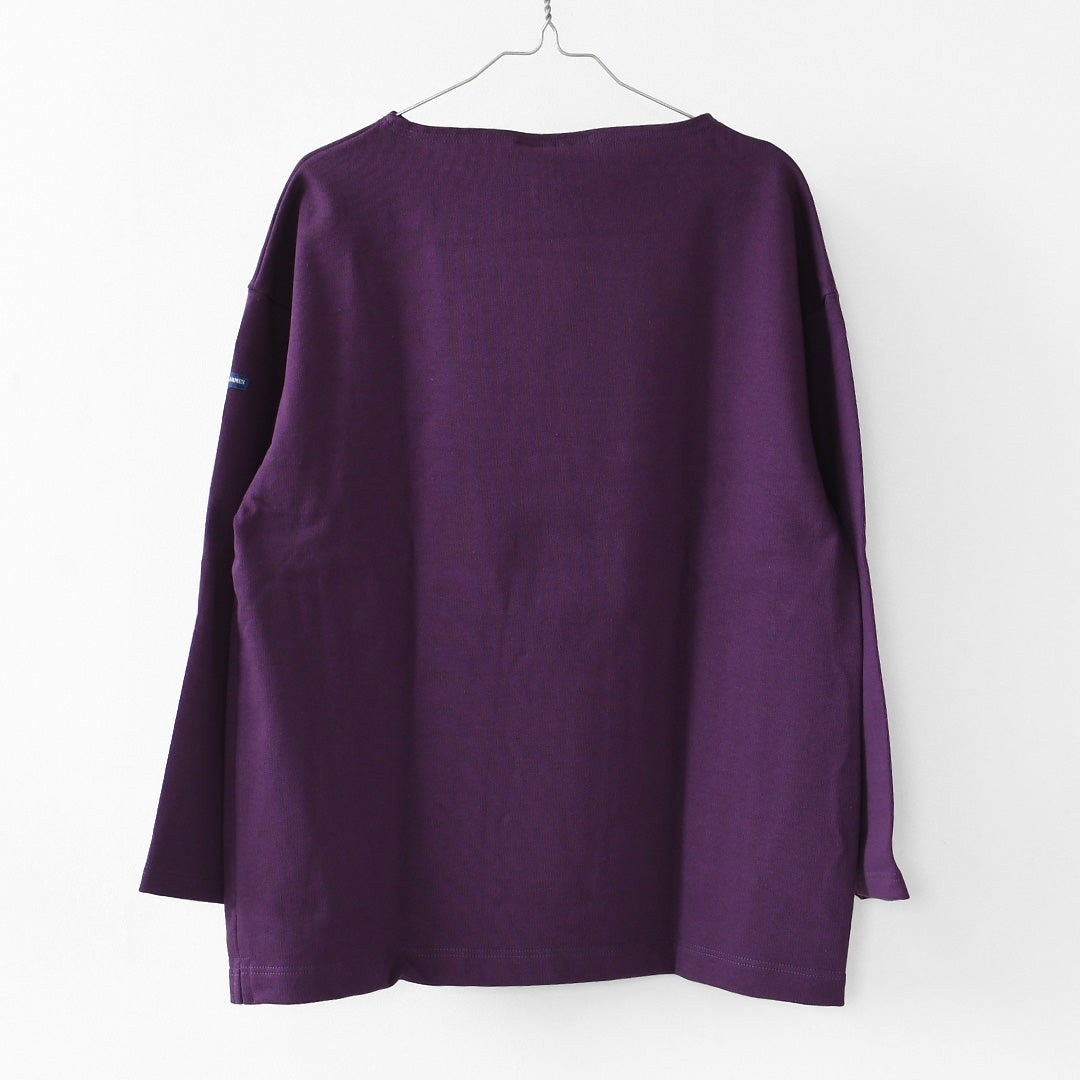 SAINT JAMES [セントジェームス 正規販売店] 20JC OUES LOOSE SOLID - DARKPURPLE [20jcls-dppl] ウェッソンルーズ ソリッド・無地・ダークパープル・カットソー・長袖・コットン・ボートネック・MEN'S / LADY'S [2026AW]