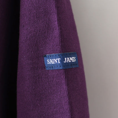 SAINT JAMES [セントジェームス 正規販売店] 20JC OUES LOOSE SOLID - DARKPURPLE [20jcls-dppl] ウェッソンルーズ ソリッド・無地・ダークパープル・カットソー・長袖・コットン・ボートネック・MEN'S / LADY'S [2026AW]