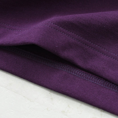 SAINT JAMES [セントジェームス 正規販売店] 20JC OUES LOOSE SOLID - DARKPURPLE [20jcls-dppl] ウェッソンルーズ ソリッド・無地・ダークパープル・カットソー・長袖・コットン・ボートネック・MEN'S / LADY'S [2026AW]