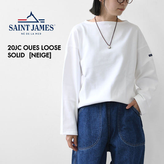 SAINT JAMES [20JC OUES LOOSE SOLID - NEIGE] [20jcls-neige] ウエッソンルーズ ・白 [2026SS]