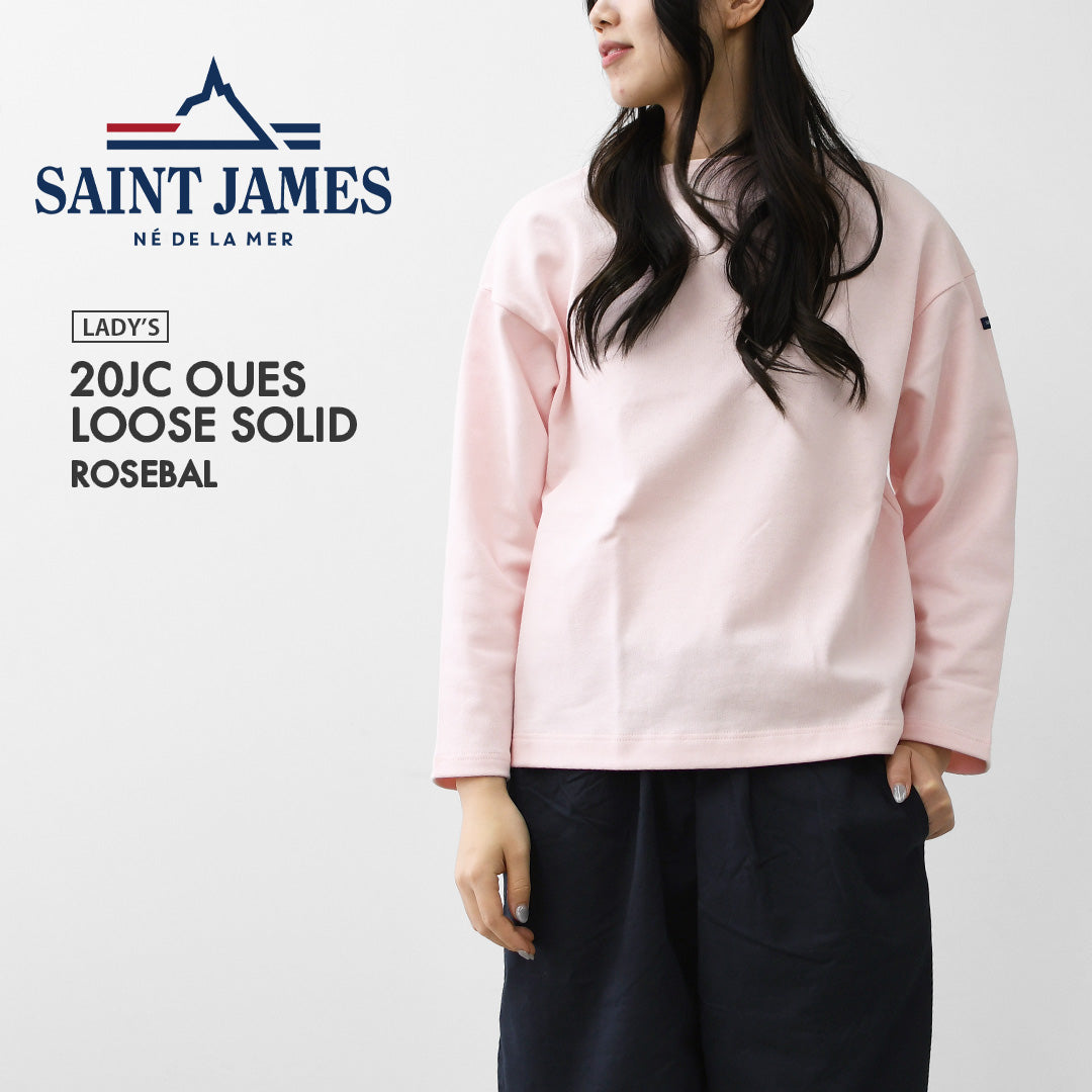 SAINT JAMES [セントジェームス 正規販売店] 20JC OUES LOOSE SOLID - ROSEBAL [20jcls-roseba] ウェッソンルーズ ソリッド・無地・ローズピンク・LADY'S [2026AW]