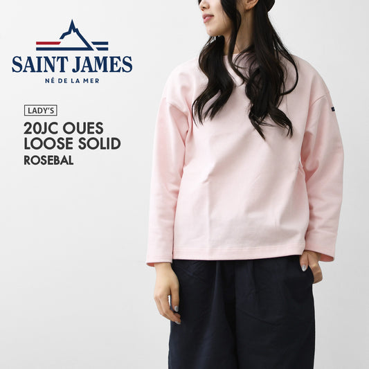 SAINT JAMES [セントジェームス 正規販売店] 20JC OUES LOOSE SOLID - ROSEBAL [20jcls-roseba] ウェッソンルーズ ソリッド・無地・ローズピンク・LADY'S [2026AW]