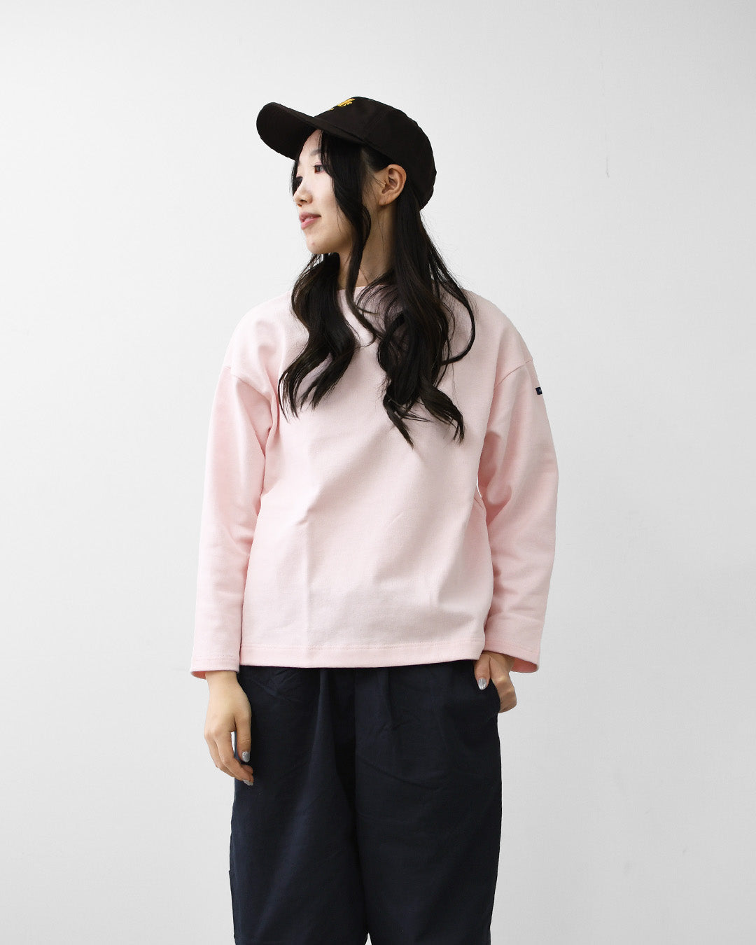 SAINT JAMES [セントジェームス 正規販売店] 20JC OUES LOOSE SOLID - ROSEBAL [20jcls-roseba] ウェッソンルーズ ソリッド・無地・ローズピンク・LADY'S [2026AW]