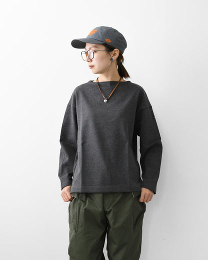 SAINT JAMES [セントジェームス 正規販売店] 20JC OUES LOOSE SOLID - T.CHACOL GREY [20jcls-tcgry] ウェッソンルーズ ソリッド・チャコールグレー・無地・カットソー・長袖・コットン・ボートネック・MEN'S / LADY'S [2026AW]