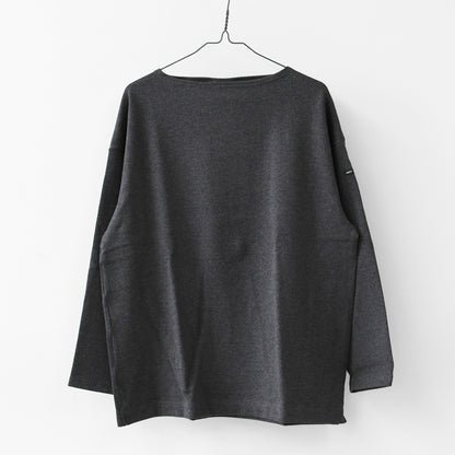 SAINT JAMES [セントジェームス 正規販売店] 20JC OUES LOOSE SOLID - T.CHACOL GREY [20jcls-tcgry] ウェッソンルーズ ソリッド・チャコールグレー・無地・カットソー・長袖・コットン・ボートネック・MEN'S / LADY'S [2026AW]