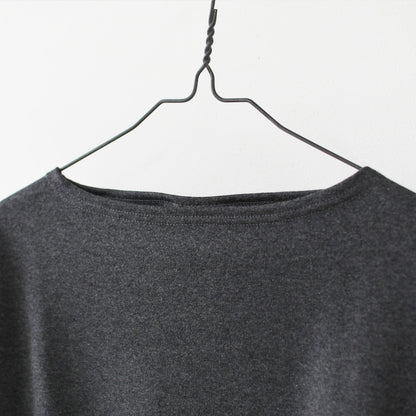 SAINT JAMES [セントジェームス 正規販売店] 20JC OUES LOOSE SOLID - T.CHACOL GREY [20jcls-tcgry] ウェッソンルーズ ソリッド・チャコールグレー・無地・カットソー・長袖・コットン・ボートネック・MEN'S / LADY'S [2026AW]