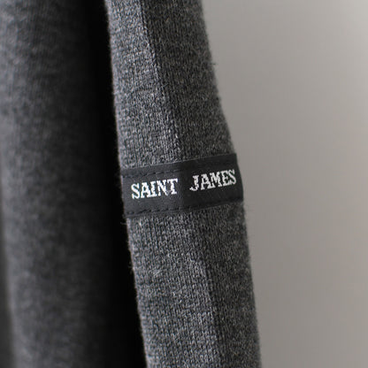 SAINT JAMES [セントジェームス 正規販売店] 20JC OUES LOOSE SOLID - T.CHACOL GREY [20jcls-tcgry] ウェッソンルーズ ソリッド・チャコールグレー・無地・カットソー・長袖・コットン・ボートネック・MEN'S / LADY'S [2026AW]