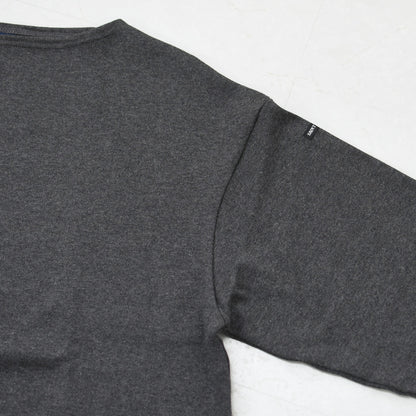 SAINT JAMES [セントジェームス 正規販売店] 20JC OUES LOOSE SOLID - T.CHACOL GREY [20jcls-tcgry] ウェッソンルーズ ソリッド・チャコールグレー・無地・カットソー・長袖・コットン・ボートネック・MEN'S / LADY'S [2026AW]