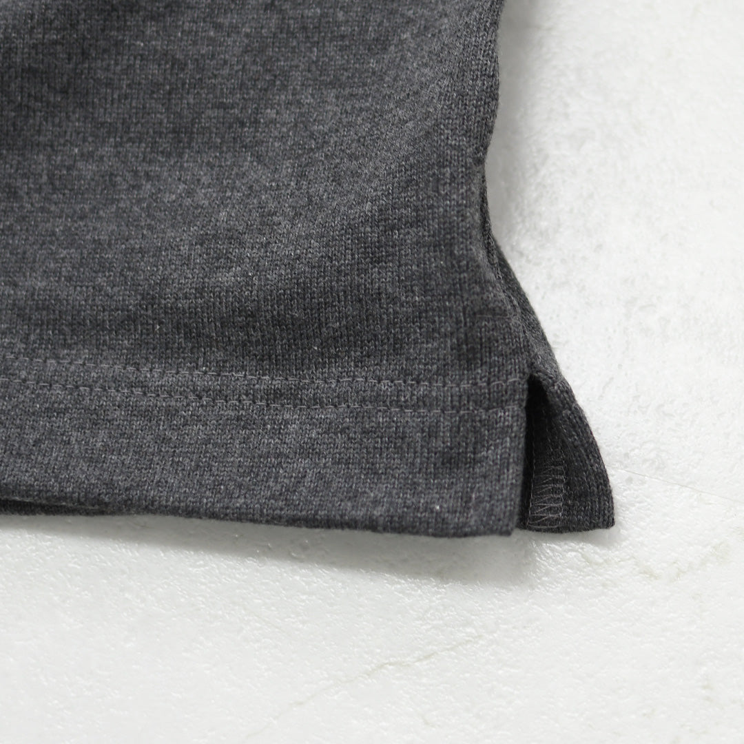 SAINT JAMES [セントジェームス 正規販売店] 20JC OUES LOOSE SOLID - T.CHACOL GREY [20jcls-tcgry] ウェッソンルーズ ソリッド・チャコールグレー・無地・カットソー・長袖・コットン・ボートネック・MEN'S / LADY'S [2026AW]