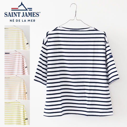 SAINT JAMES [セントジェームス 正規販売店] PRIAC TEE LOOSE BORDER [bo-20jc8733] ピリアックルーズT ボーダー[2024SS]