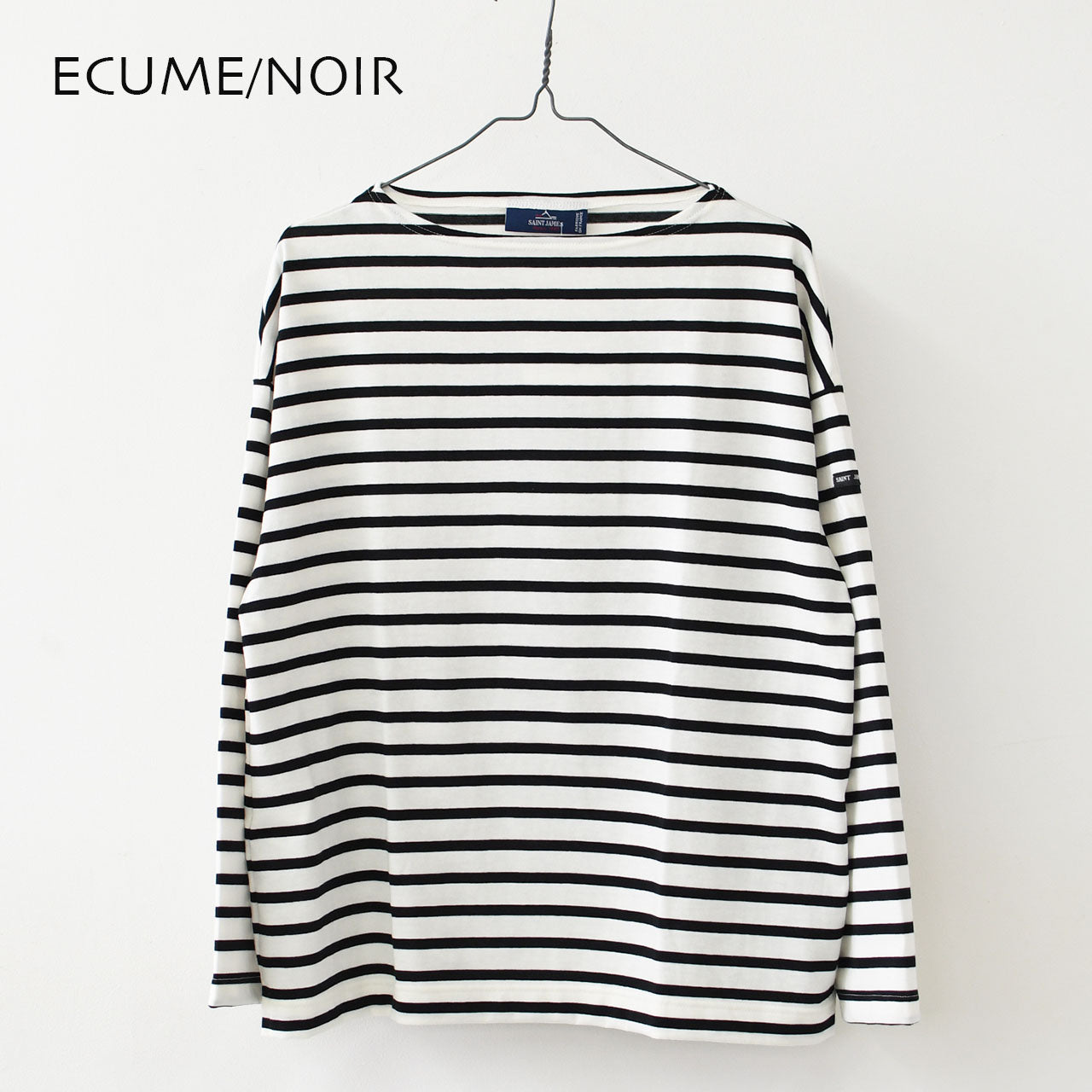 SAINT JAMES [セントジェームス 正規販売店] MORLAIX LOOSE II L/S SOLID [bo-24jcmorl] モーレドロップショルダー 24JC MORL.LOOSE [2025SS]