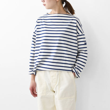 SAINT JAMES [セントジェームス 正規販売店] MORLAIX LOOSE II L/S SOLID [bo-24jcmorl] モーレドロップショルダー 24JC MORL.LOOSE [2025SS]