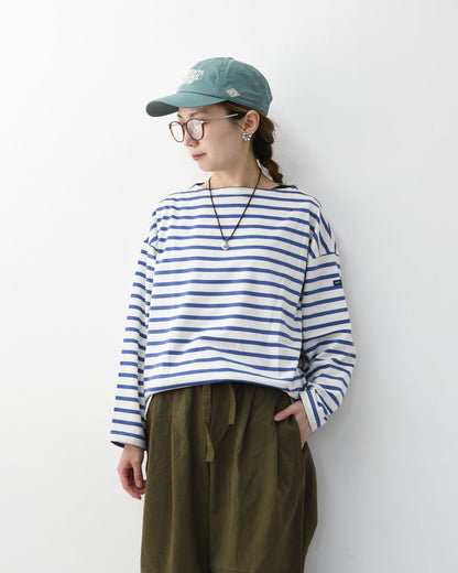 SAINT JAMES [セントジェームス 正規販売店] MORLAIX LOOSE L/S BODER [bo-24jcmorl] モーレルーズドロップショルダー 24JC MORL.LOOSE [2026SS]