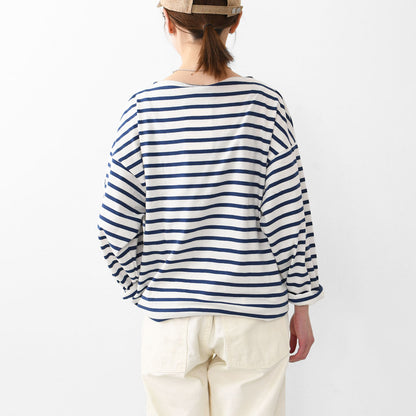 SAINT JAMES [セントジェームス 正規販売店] MORLAIX LOOSE II L/S SOLID [bo-24jcmorl] モーレドロップショルダー 24JC MORL.LOOSE [2025SS]