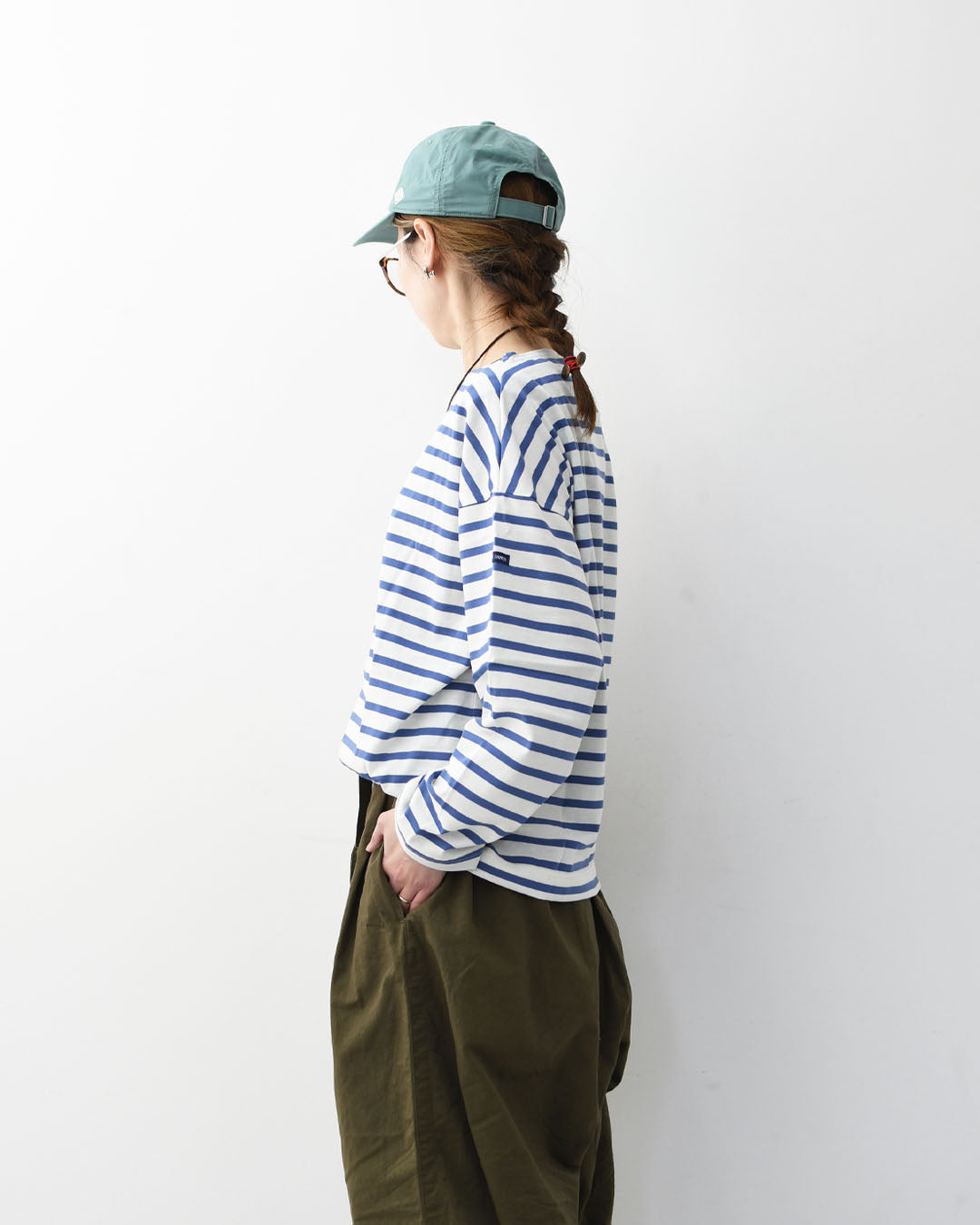 SAINT JAMES [セントジェームス 正規販売店] MORLAIX LOOSE L/S BODER [bo-24jcmorl] モーレルーズドロップショルダー 24JC MORL.LOOSE [2026SS]