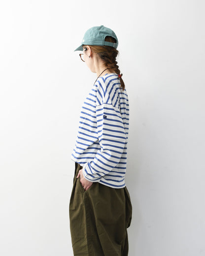 SAINT JAMES [セントジェームス 正規販売店] MORLAIX LOOSE L/S BODER [bo-24jcmorl] モーレルーズドロップショルダー 24JC MORL.LOOSE [2026SS]