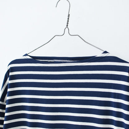 SAINT JAMES [セントジェームス 正規販売店] MORLAIX LOOSE II L/S SOLID [bo-24jcmorl] モーレドロップショルダー 24JC MORL.LOOSE [2025SS]