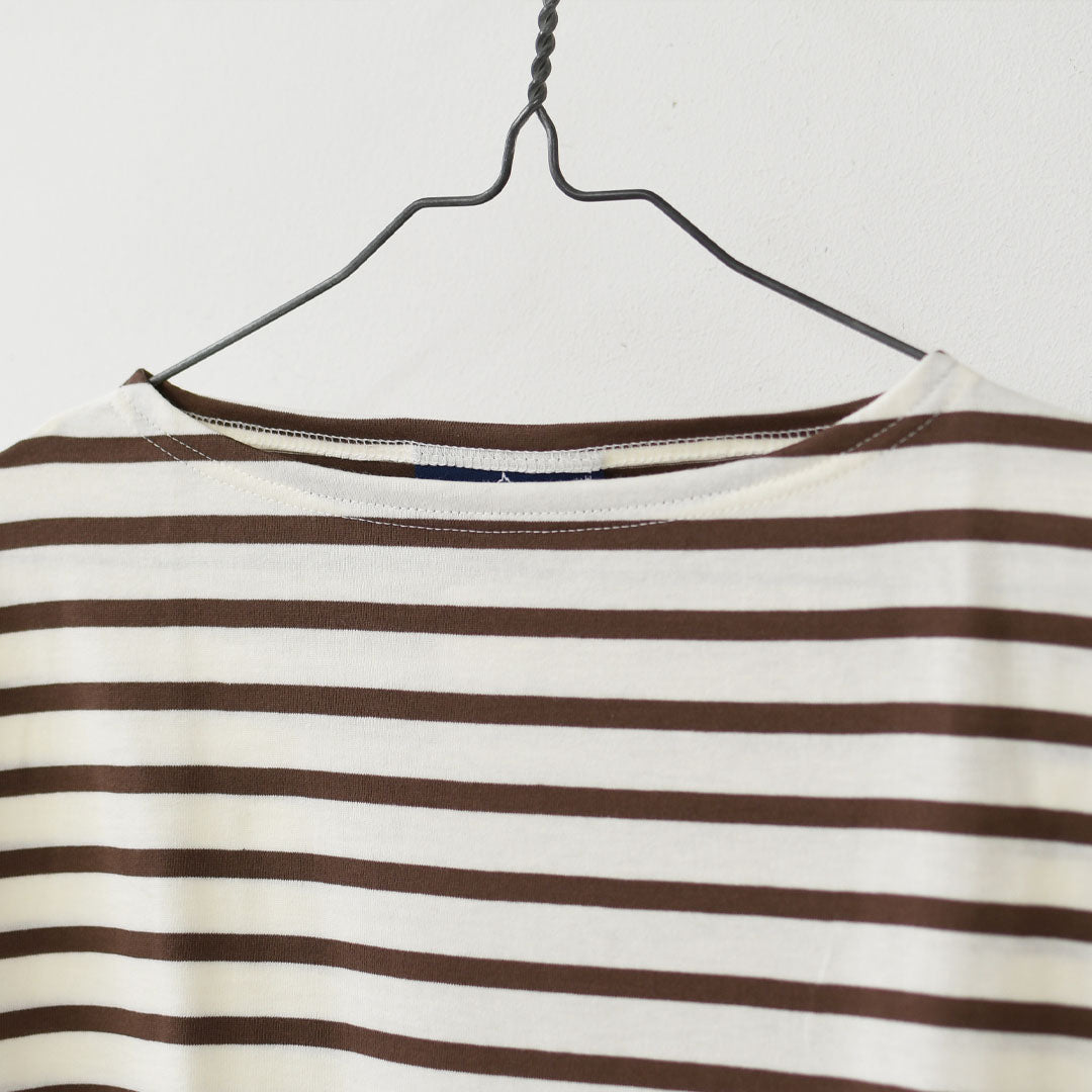 SAINT JAMES [セントジェームス 正規販売店] MORLAIX LOOSE L/S BODER [bo-24jcmorl] モーレルーズドロップショルダー 24JC MORL.LOOSE [2026SS]