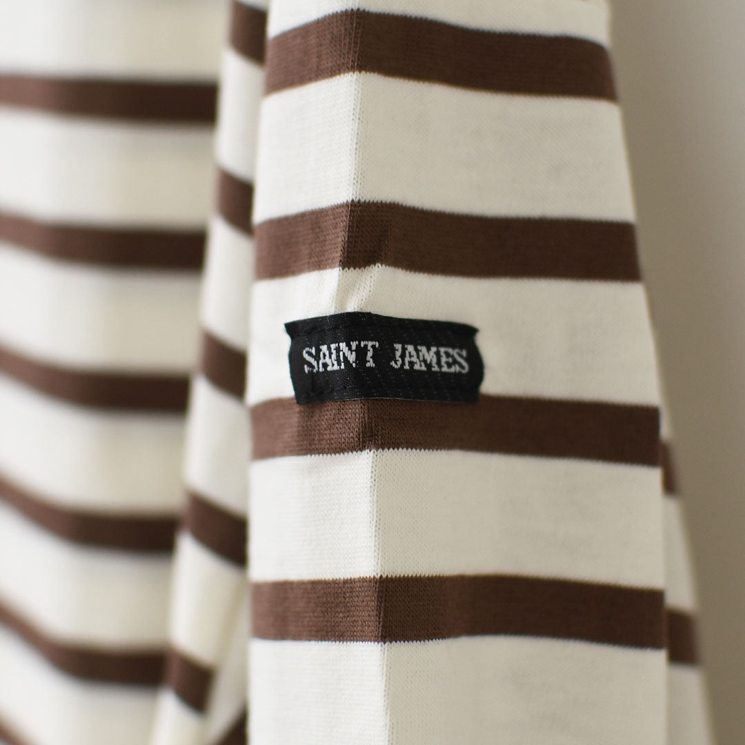 SAINT JAMES [セントジェームス 正規販売店] MORLAIX LOOSE L/S BODER [bo-24jcmorl] モーレルーズドロップショルダー 24JC MORL.LOOSE [2026SS]