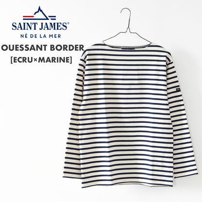 SAINT JAMES [OUESSANT BORDER - ECRU×MARINE]  [bo-ec-mari] ウエッソン ボーダー・生成×紺 [2026SS]