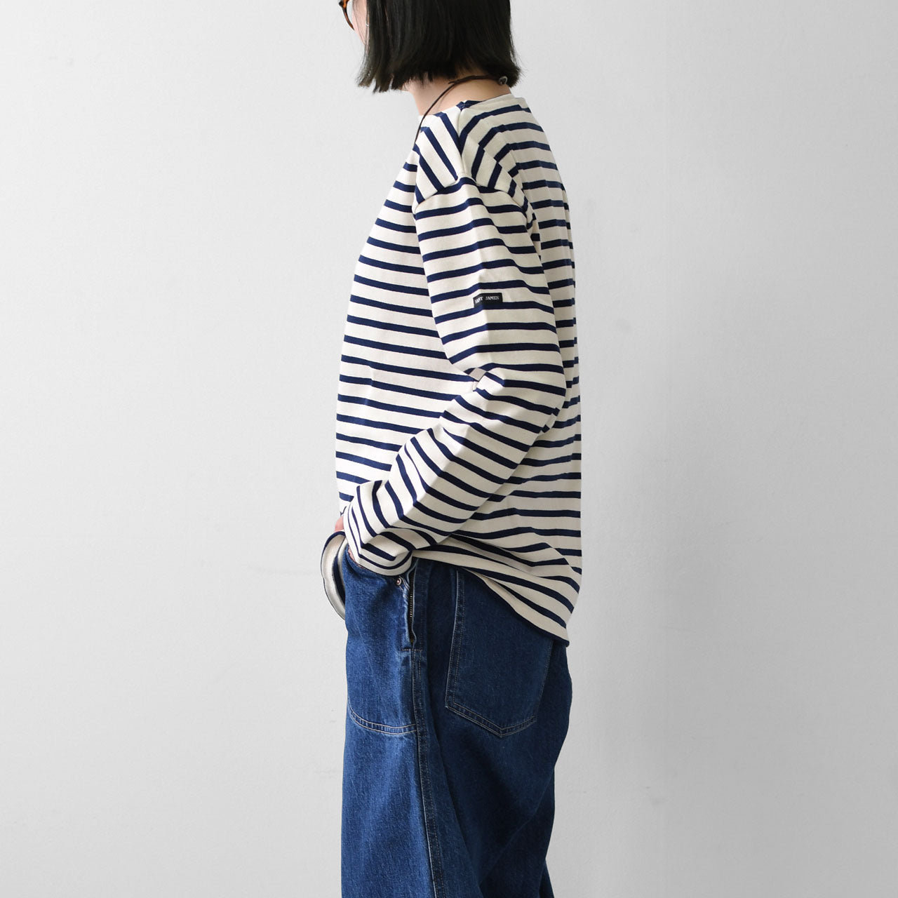 SAINT JAMES [OUESSANT BORDER - ECRU×MARINE]  [bo-ec-mari] ウエッソン ボーダー・生成×紺 [2026SS]