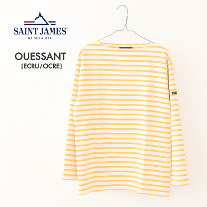 SAINT JAMES [OUESSANT BORDER - ECRU × OCRE] [bo-ec-ocre] ウエッソン ボーダー・生成り×マスタードイエロー [2024AW]