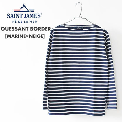 SAINT JAMES [OUESSANT BORDER MARINE×NEIGE] [bo-mari-nei] ウエッソン ボーダー・紺×白 [2025SS]