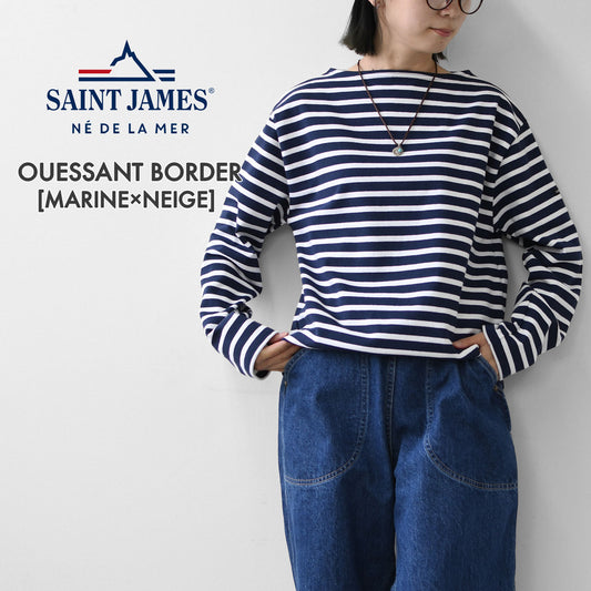 SAINT JAMES [OUESSANT BORDER MARINE×NEIGE] [bo-mari-nei] ウエッソン ボーダー・紺×白 [2025SS]
