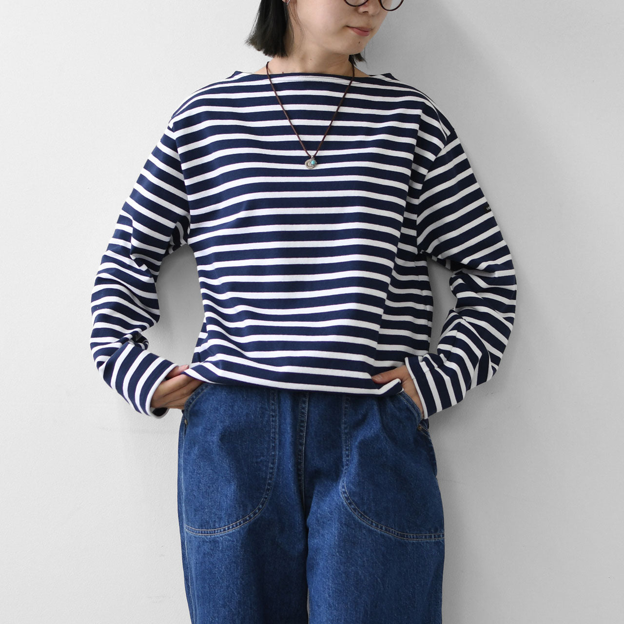 SAINT JAMES [OUESSANT BORDER MARINE×NEIGE] [bo-mari-nei] ウエッソン ボーダー・紺×白 [2025SS]