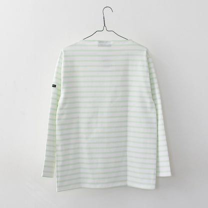 SAINT JAMES [OUESSANT BORDER NEIGE×ALOE] [bo-nei-aloe] セントジェームス 正規販売店・ウエッソン ボーダー・白×ｱｲｽｸﾞﾘｰﾝ [2025SS]