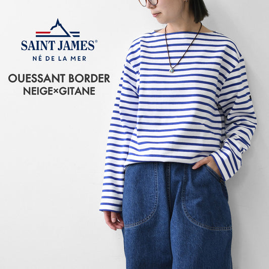 SAINT JAMES  [OUESSANT BORDER - NEIGE×GITANE] [bo-nei-git] ウエッソン ボーダー・白×青 [2026SS]