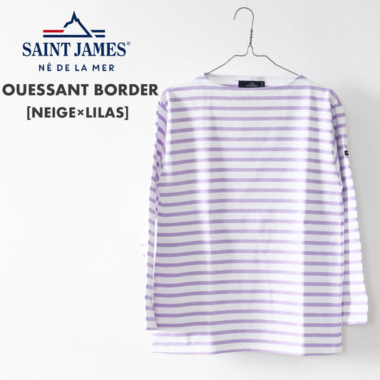 SAINT JAMES [OUESSANT BORDER NEIGE×LILAS] [bo-nei-lilas] ウエッソン ボーダー・白×ﾗｲﾗｯｸ [2025SS]