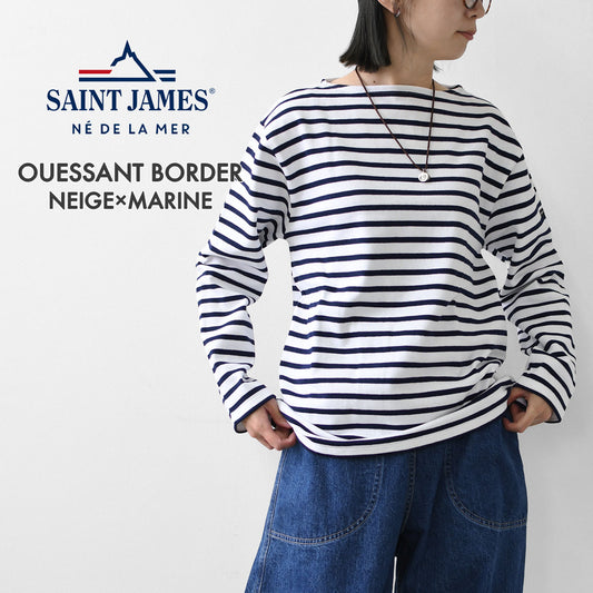 SAINT JAMES [OUESSANT BORDER - NEIGE×MARINE] [bo-nei-mar]ウエッソン ボーダー・白×紺 [2026SS]