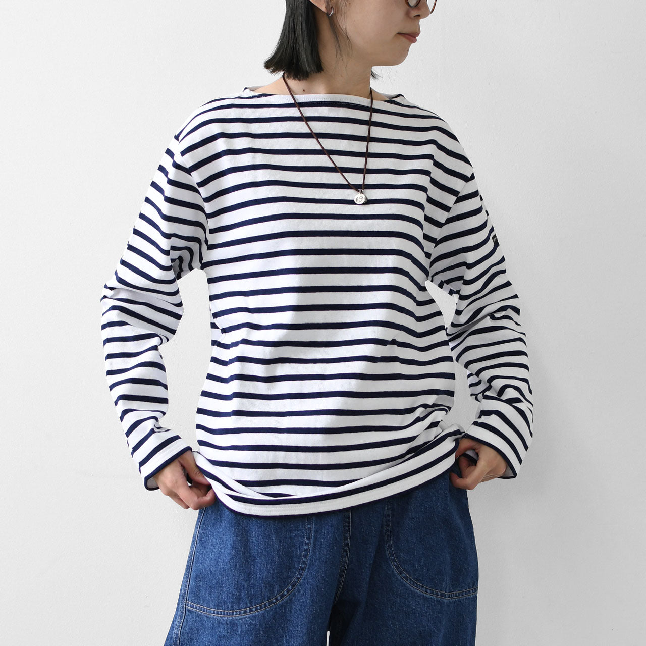 SAINT JAMES [OUESSANT BORDER - NEIGE×MARINE] [bo-nei-mar]ウエッソン ボーダー・白×紺 [2026SS]