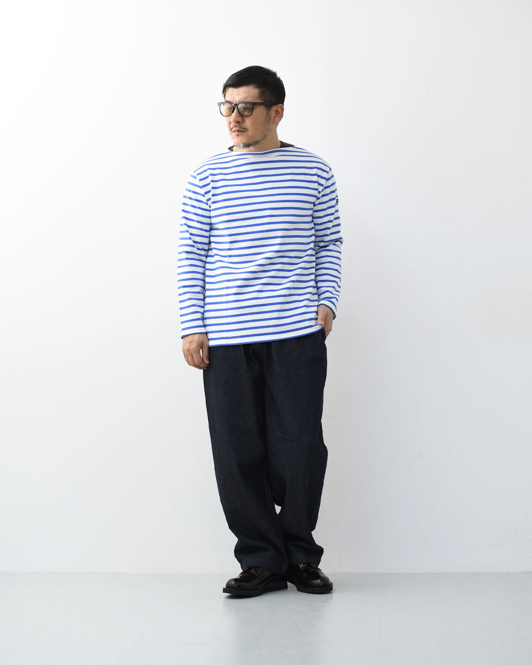 SAINT JAMES  [OUESSANT BORDER - NEIGE×MER] [bo-nei-mer] ウエッソン ボーダー・白×メールブルー [2026SS]
