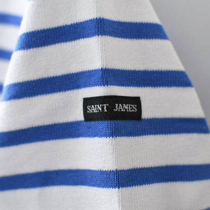 SAINT JAMES  [OUESSANT BORDER - NEIGE×MER] [bo-nei-mer] ウエッソン ボーダー・白×メールブルー [2026SS]