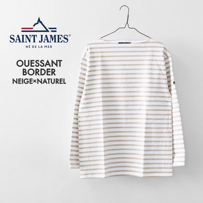SAINT JAMES  [OUESSANT BORDER - NEIGE×NATUREL] [bo-nei-nat] ウエッソン ボーダー・白×ナチュラルベージュ [2026SS]