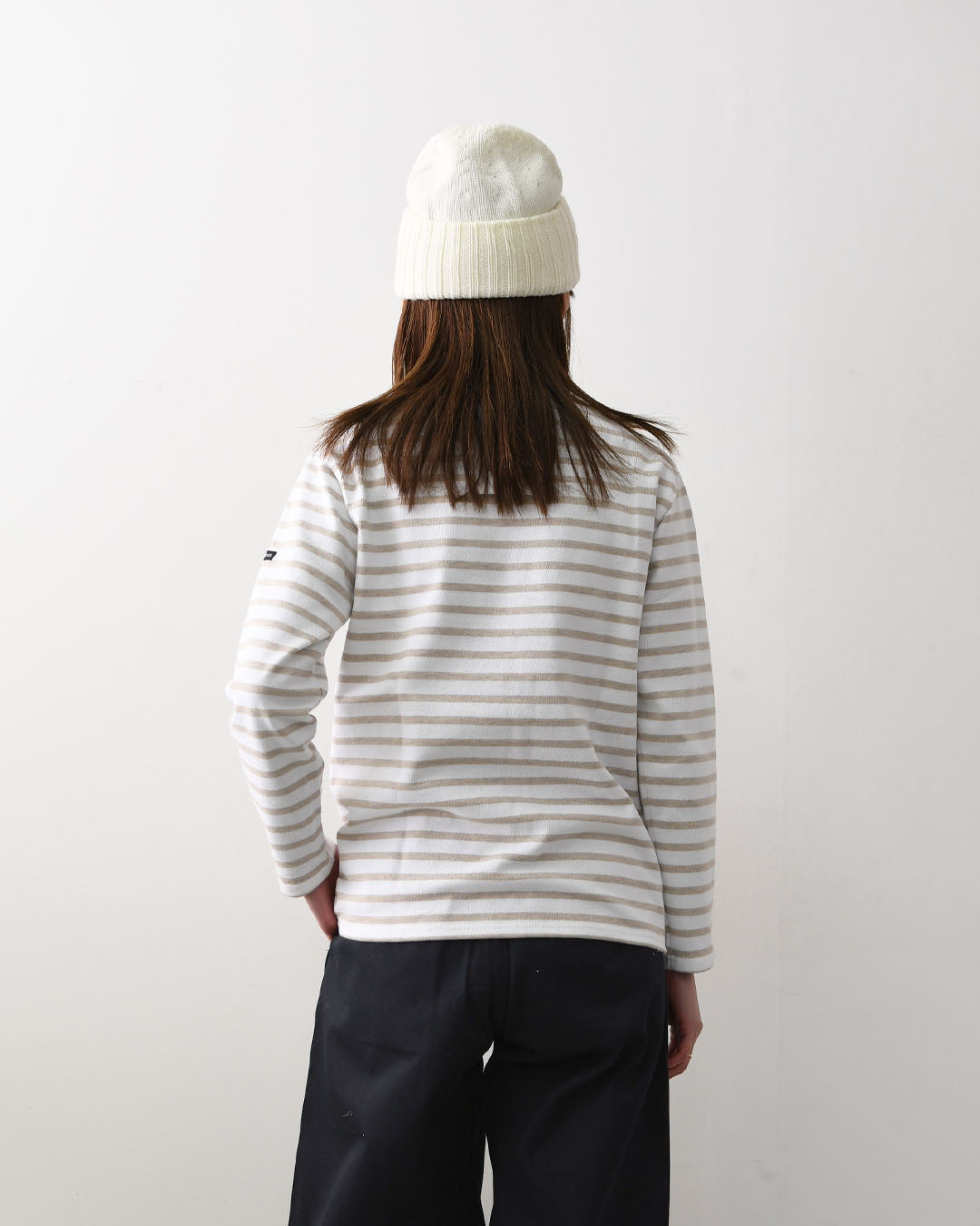 SAINT JAMES  [OUESSANT BORDER - NEIGE×NATUREL] [bo-nei-nat] ウエッソン ボーダー・白×ナチュラルベージュ [2026SS]